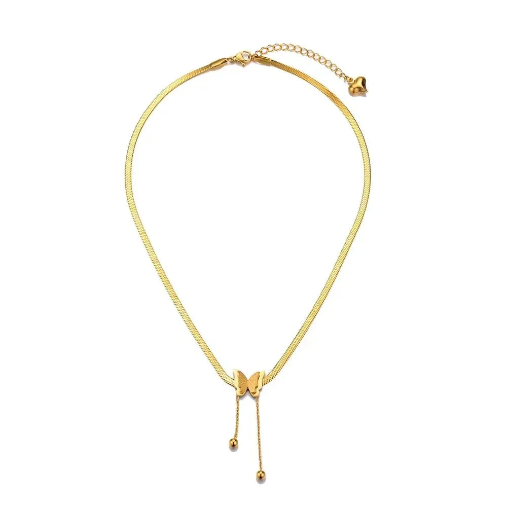 Delicate Floral Drop Pendant Necklace