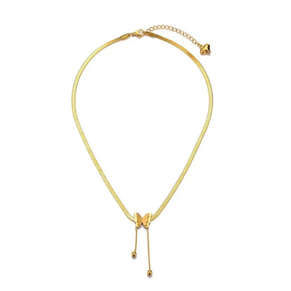 Delicate Floral Drop Pendant Necklace