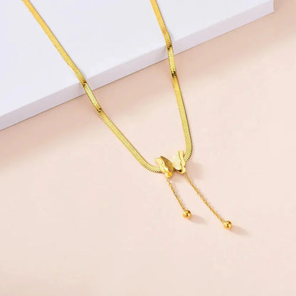 Delicate Floral Drop Pendant Necklace
