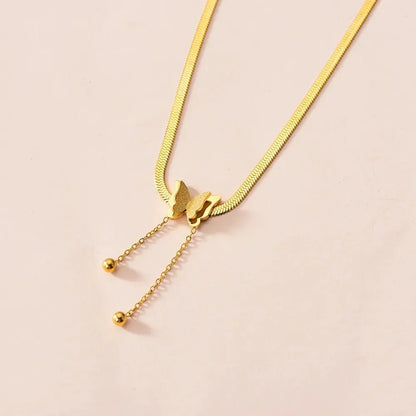Delicate Floral Drop Pendant Necklace
