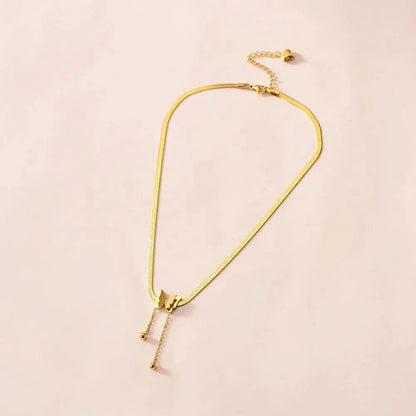 Delicate Floral Drop Pendant Necklace