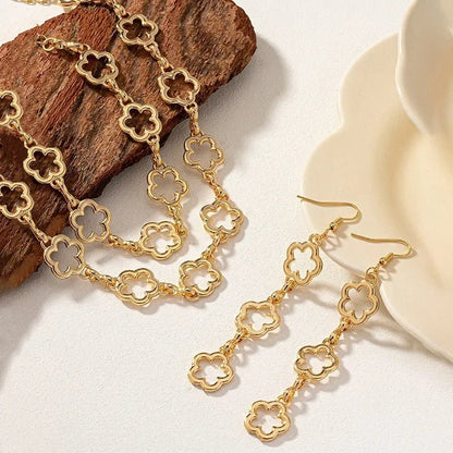 Delicate Floral Choker Necklace Set