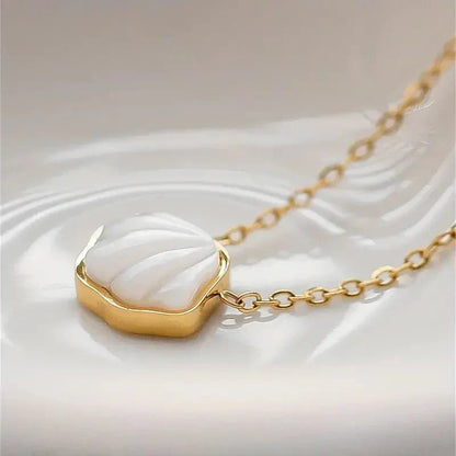 Delicate Beach Shell Pendant Necklace