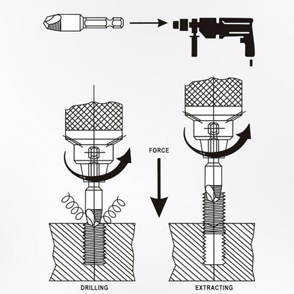 Easy Out Damaged Screw Extractor Drill Bit Set
