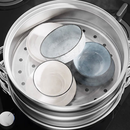Easy 3-Layer Stainless Steel Food Steamer