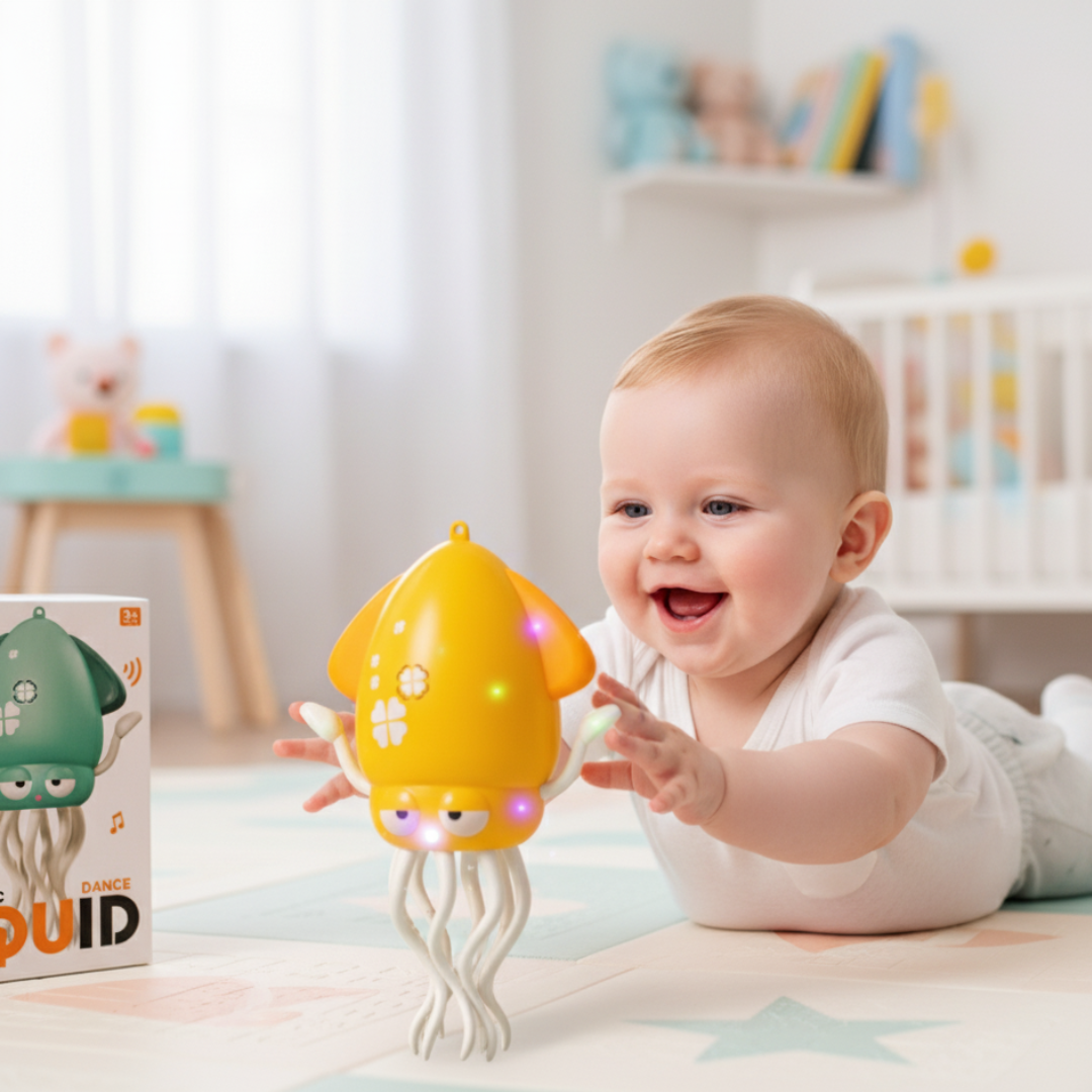 Colorful Squid Baby Playmat Toy