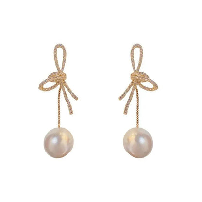 Fesara | Elegant Pearl Drop Dangle Earrings