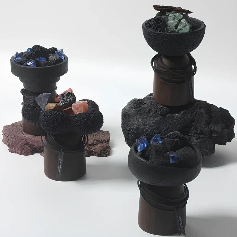 Warm Glow Metal Candle Stand