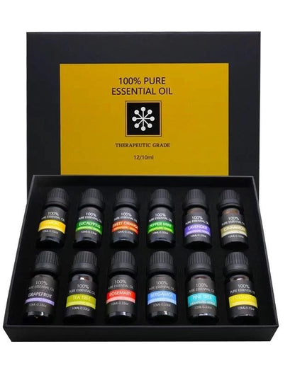 Natural Aromatherapy Essential Oil Starter Kit Set - Fesara