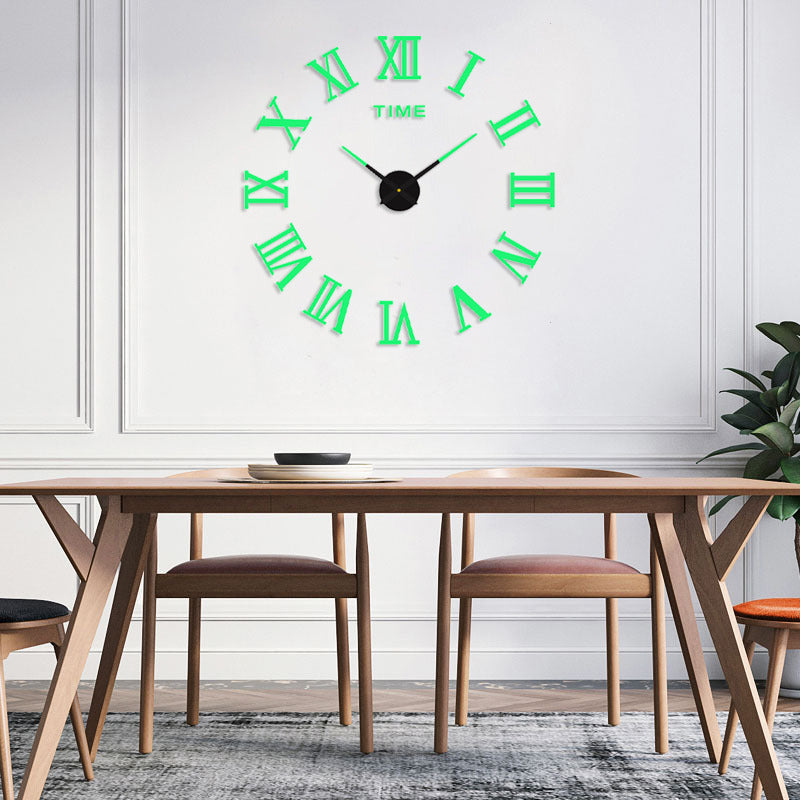Decorative 3D Glow Silent Wall Clock