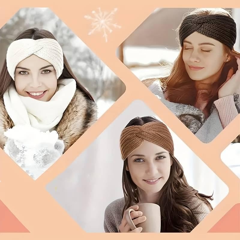 Warm Woolen Beanie Headband Set