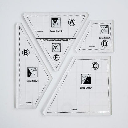 Easy Sewing Template Kit with Non Slip Fabric Cutter Guide