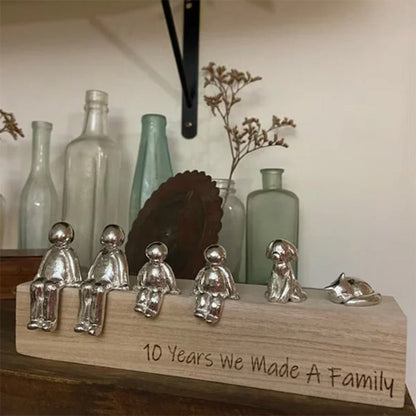 Lovely Family Figurine Sculpture