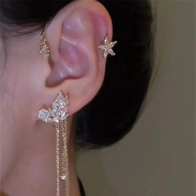 Sparkly Glamorous Star Shine Earrings - Fesara