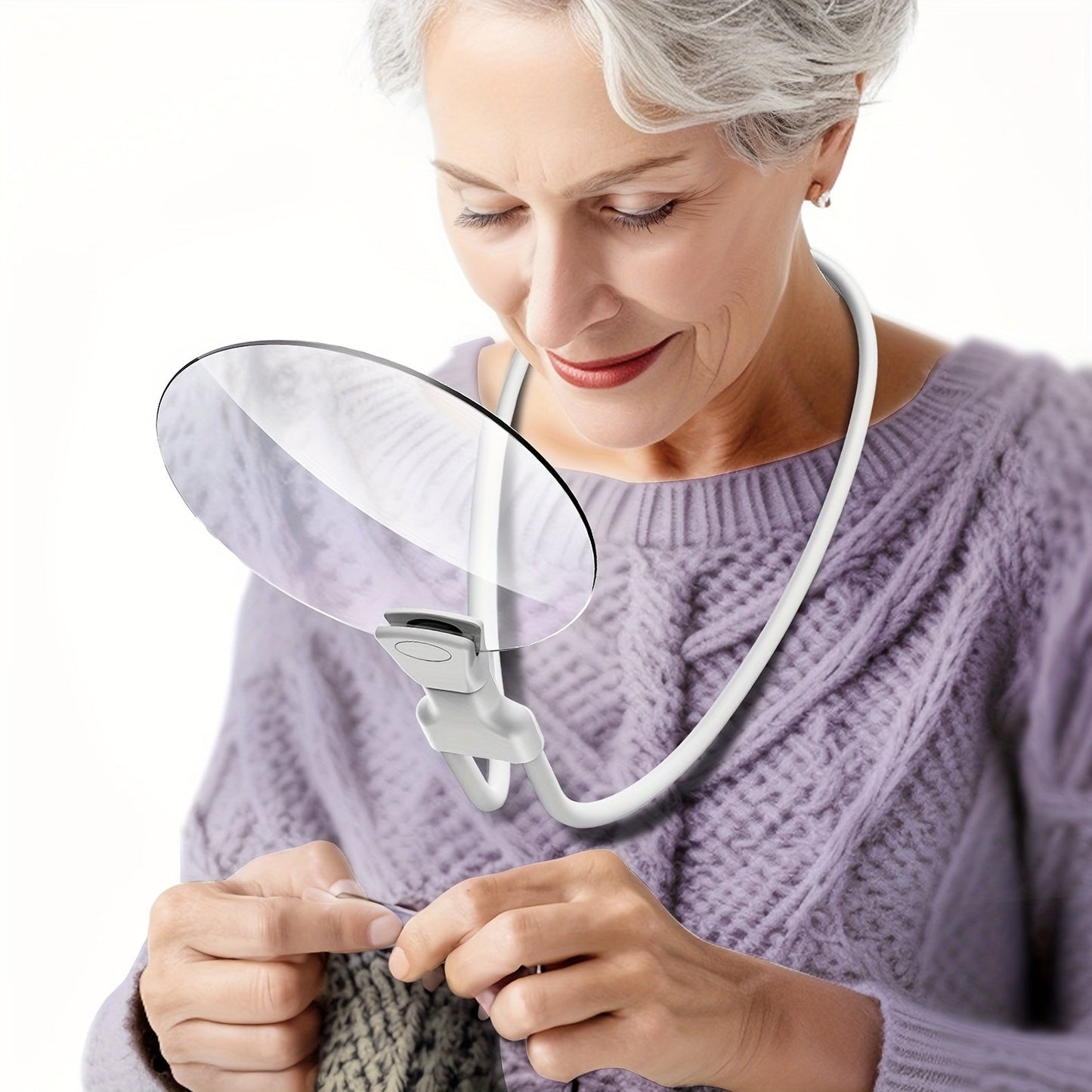 Easy View 5X Magnifying Neck Lamp for Reading