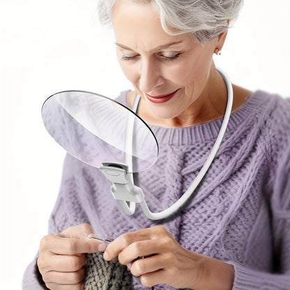 Easy View 5X Magnifying Neck Lamp for Reading