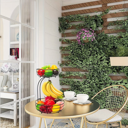 Stainless Steel Oval Fruit Holder with Storage