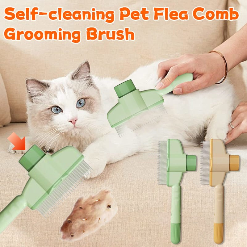 Pet Grooming Brush with Soft Fur Care