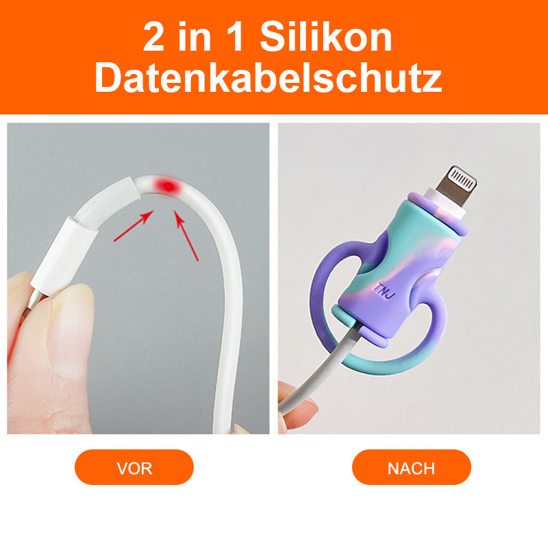 Flexible 2-in-1 Silicone Phone Cable Protector