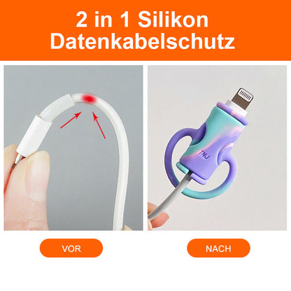 Flexible 2-in-1 Silicone Phone Cable Protector