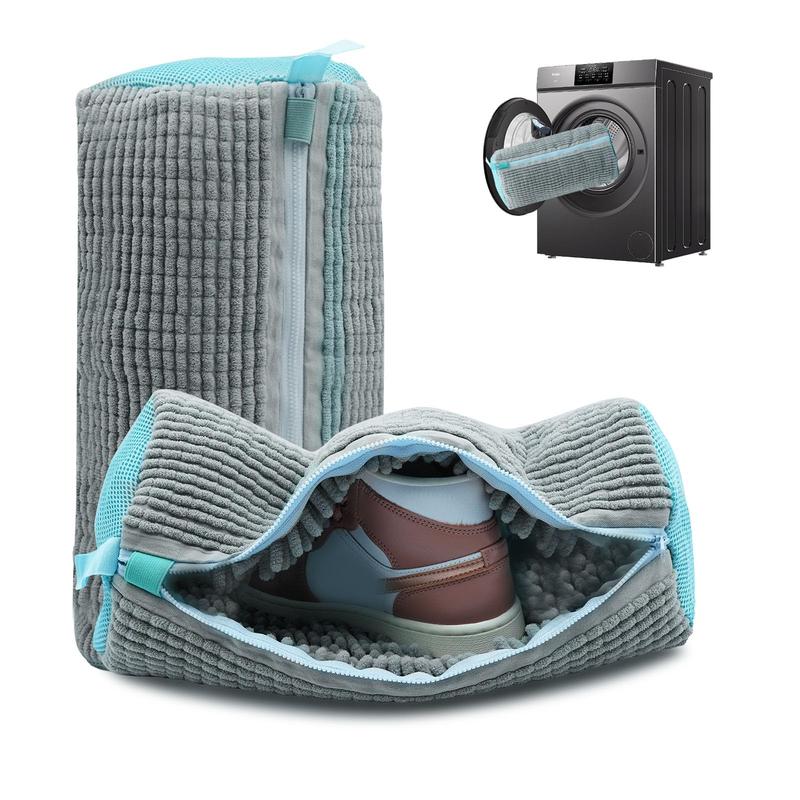 Soft Microfiber Shoe Laundry Bag - Gentle Machine Wash Protector