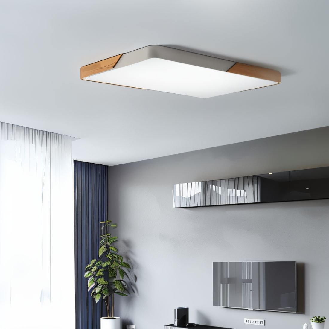 Modern Dimmable LED Ceiling Fixture