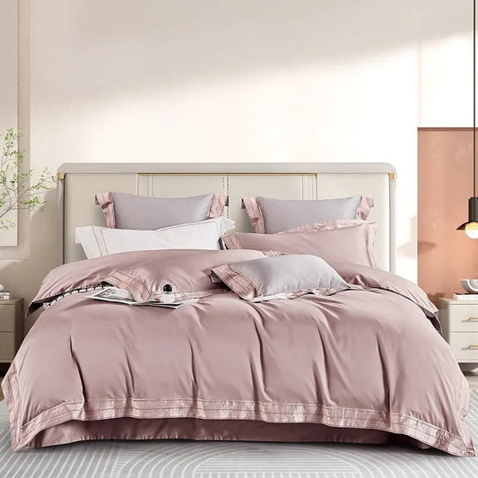 Soft Pink Luxury Bedding Set - Fesara