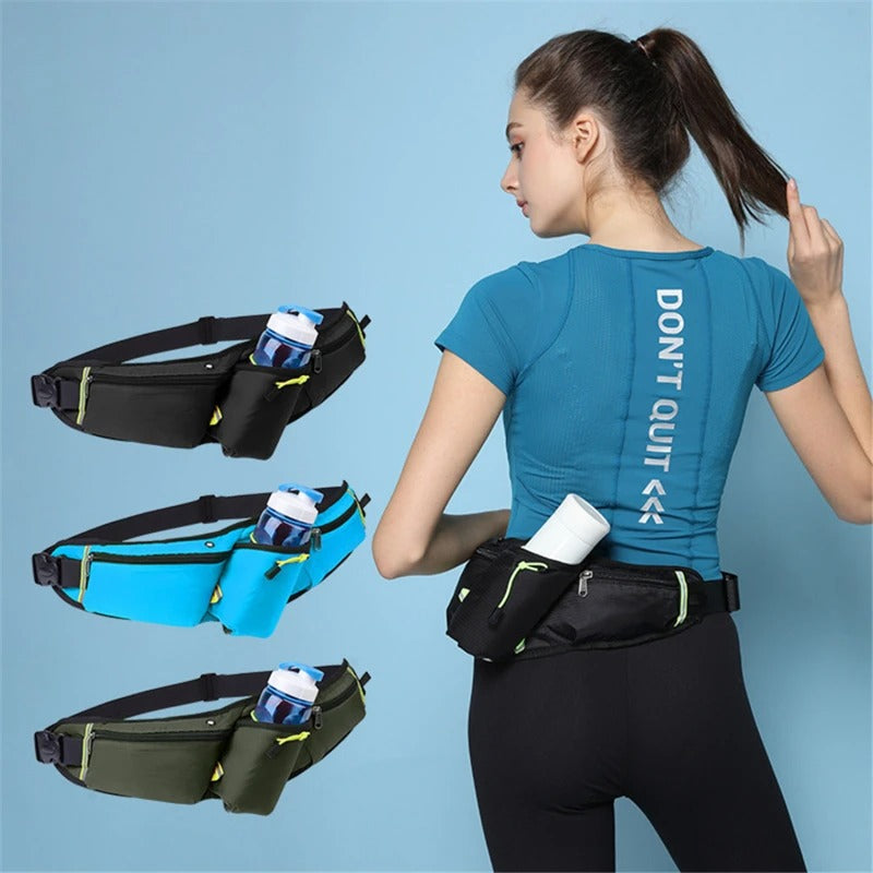 Waterproof Running Waist Pack with Bottle Holder - Fesara