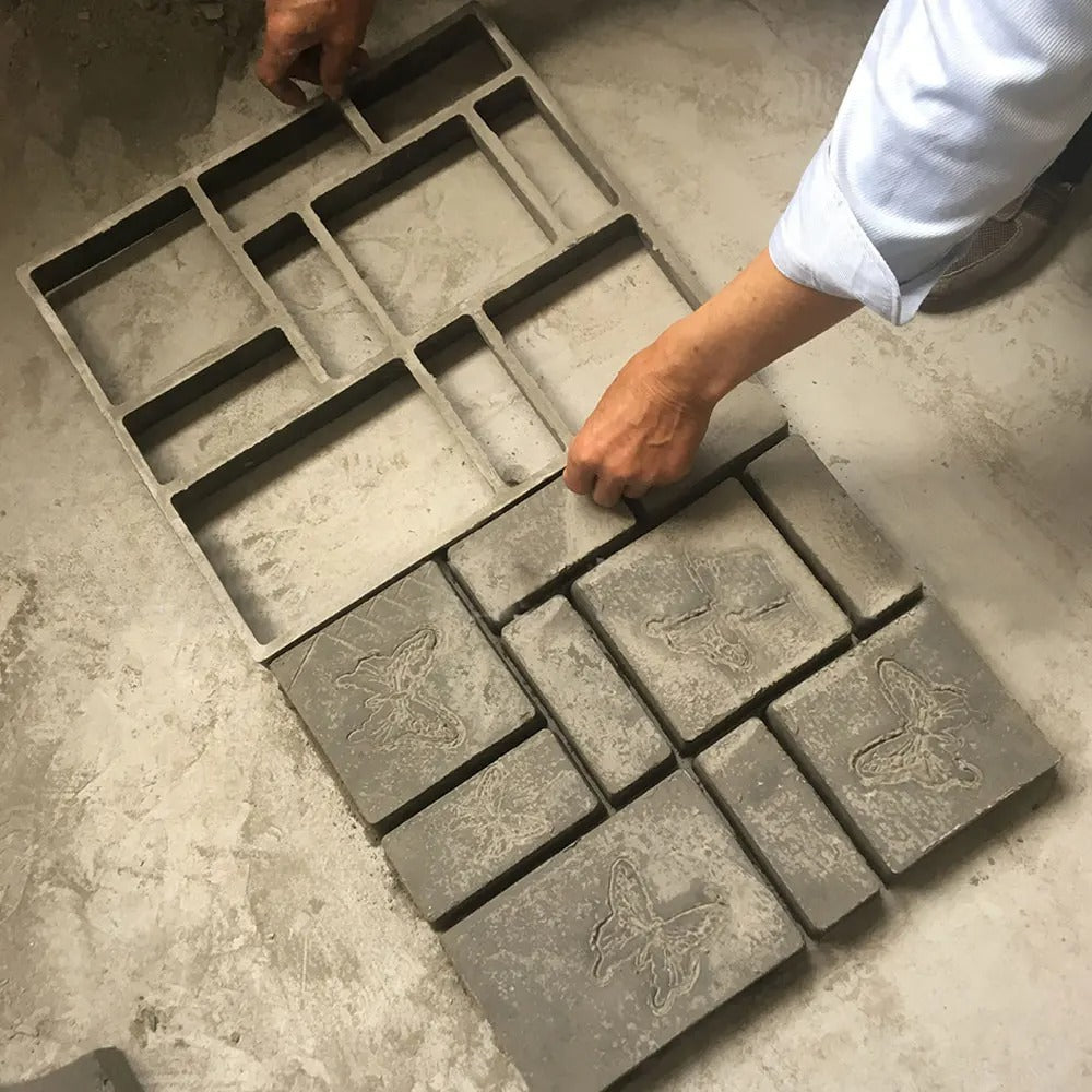 Customizable Path Edging Garden Pathway Stones - Durable Plastic Shapes for Unique Garden Designs, 35cm x 35cm-3