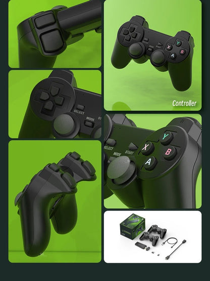 Classic Gaming Console 64GB Bundle with 2 Pads