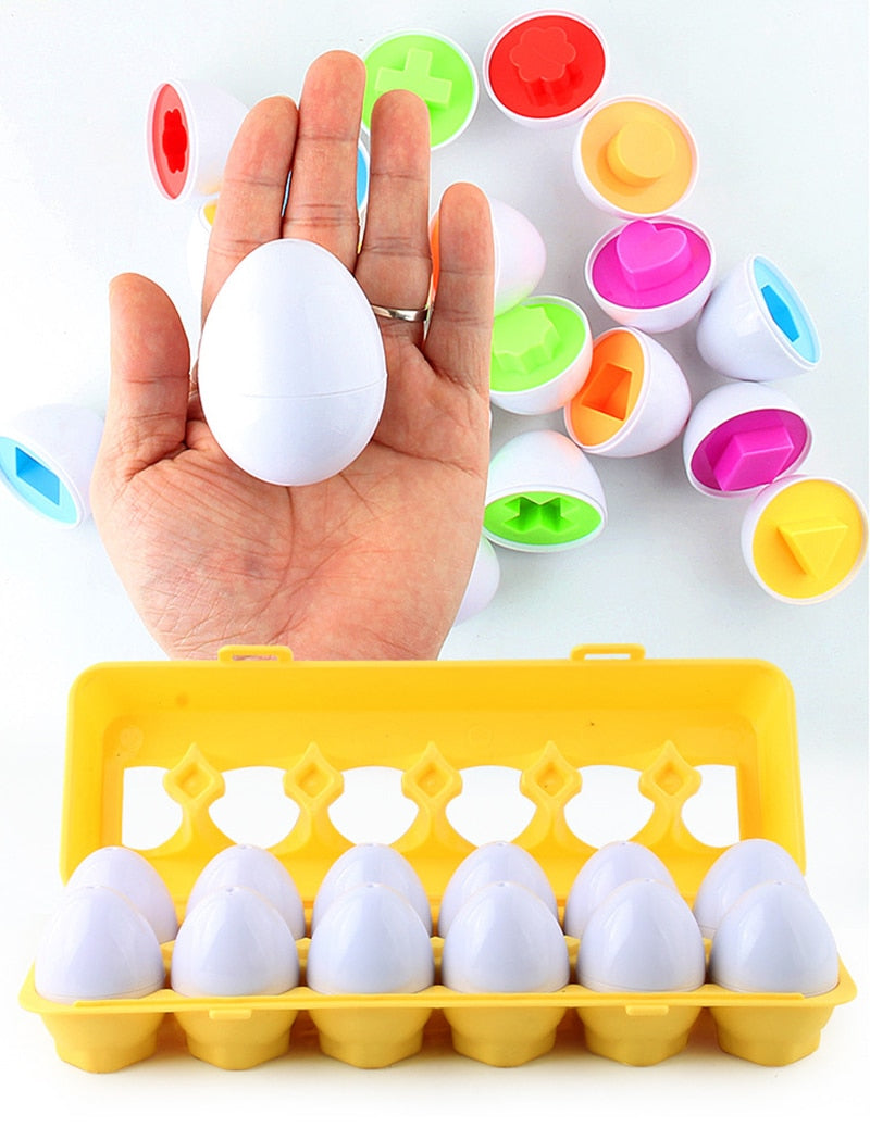 Colorful Learning Shape Eggs