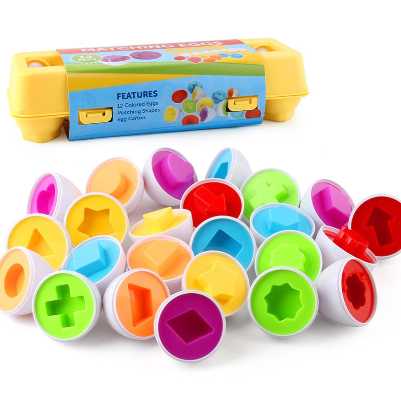 Colorful Learning Shape Eggs