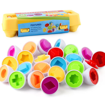 Colorful Learning Shape Eggs