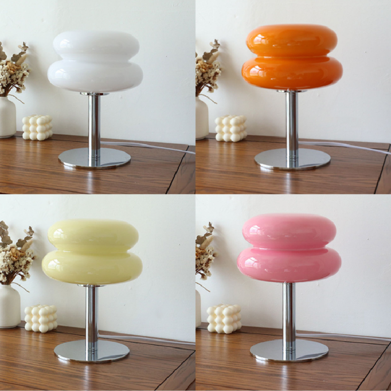 Elegant Glass Desk Lamp - Soft LED Lighting