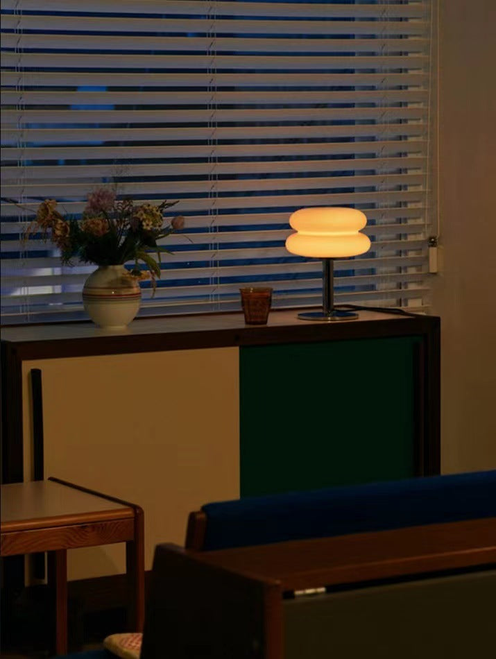 Elegant Glass Desk Lamp - Soft LED Lighting