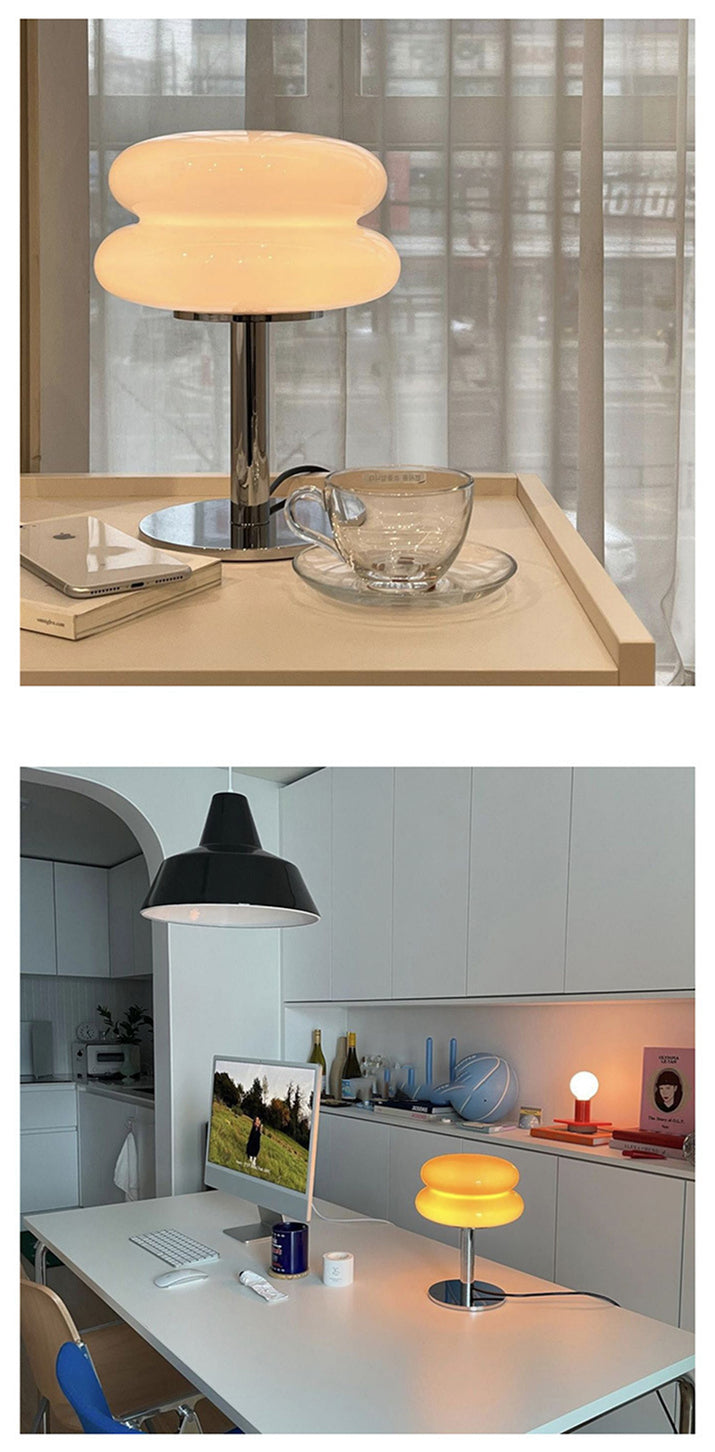 Elegant Glass Desk Lamp - Soft LED Lighting