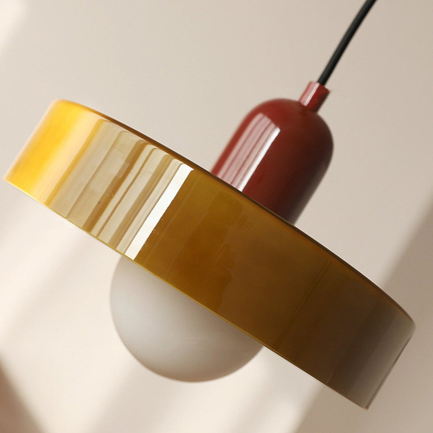 Vibrant Glass Hanging Lamp in Modern Style