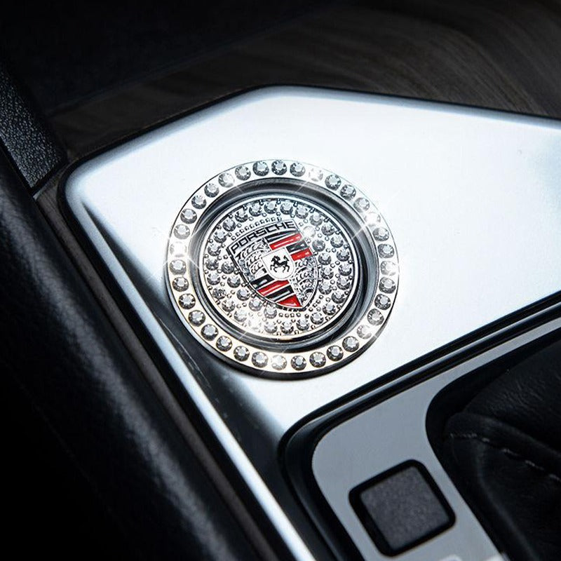 Luxury Crystal Car Starter Button Ring Cover