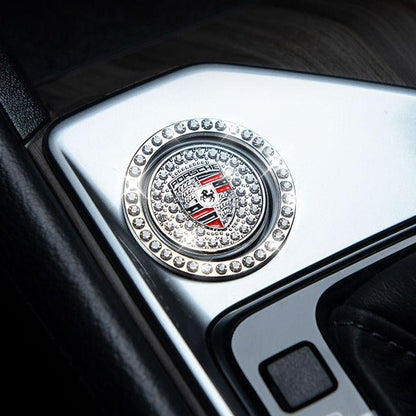 Luxury Crystal Car Starter Button Ring Cover