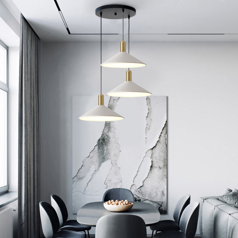 Contemporary Sleek Cone LED Hanging Light