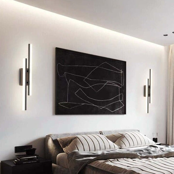 Slim LED Wall Light with Bright Vertical Stripes