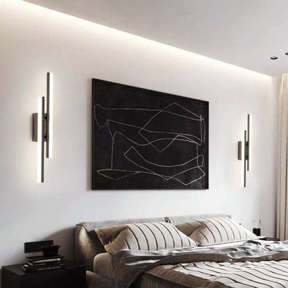 Slim LED Wall Light with Bright Vertical Stripes