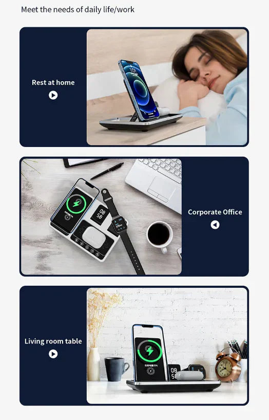 Quick 4-in-1 Wireless Charger for iPhone and AirPods