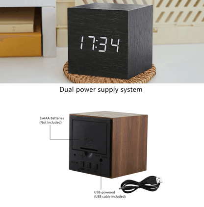 Modern Wooden Digital LED Wall Clock