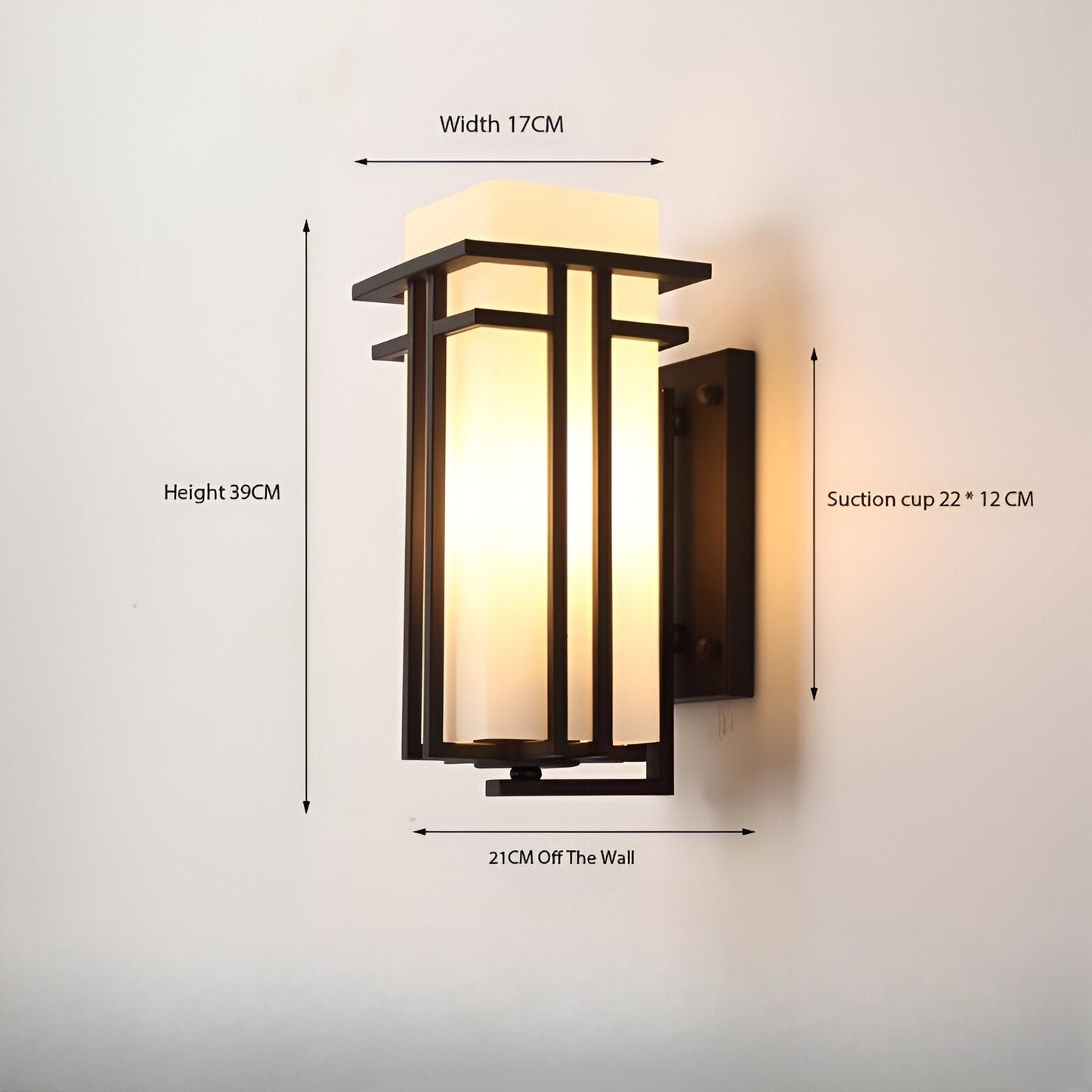 Vintage Metal Glass LED Outdoor Wall Lantern
