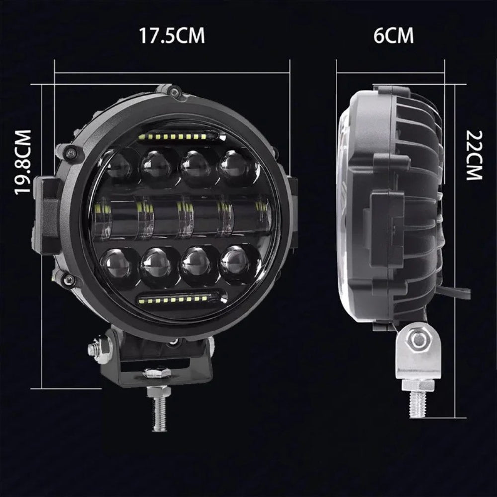 Bright 7 LED Offroad Fog Light Bar