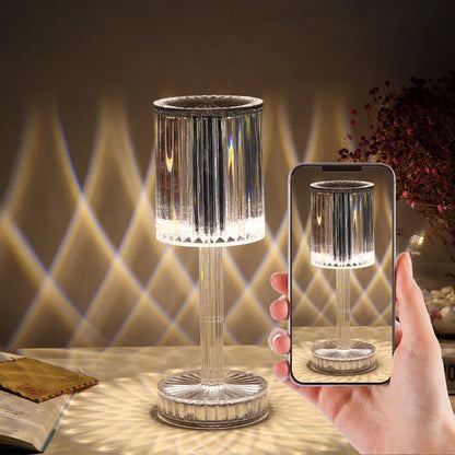 Elegant Glass Desk Lamp with Adjustable Brightness - Fesara