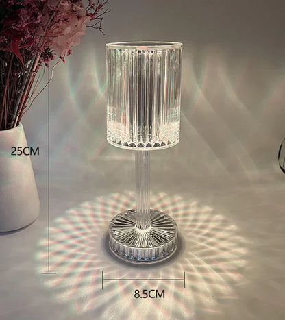 Elegant Glass Desk Lamp with Adjustable Brightness