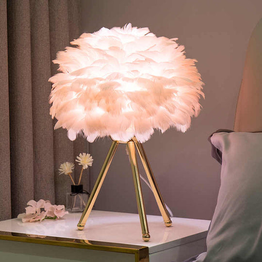 Soft Feather Dimmable Desk Lamp