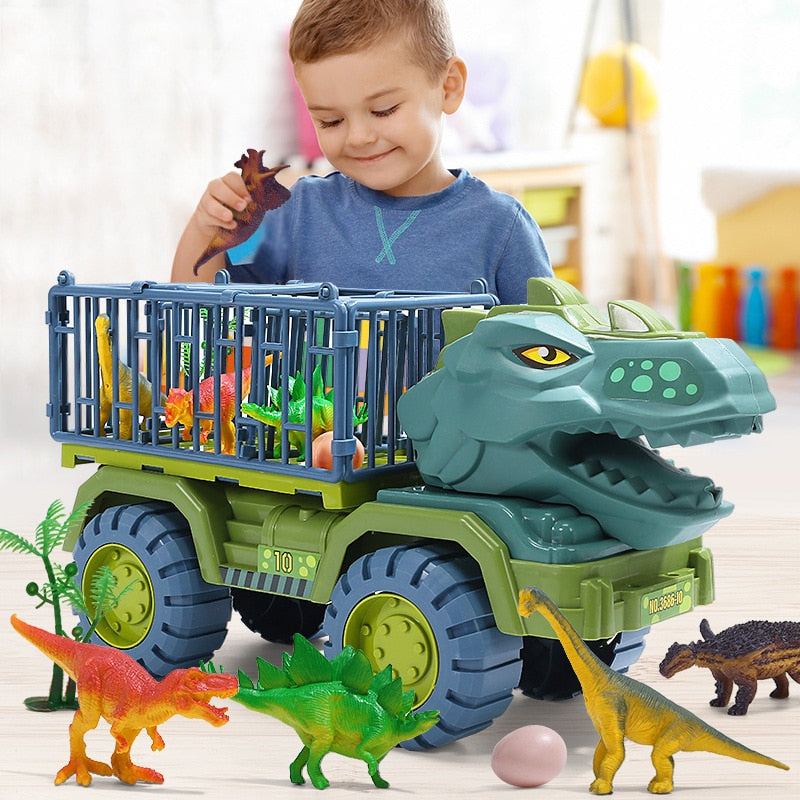 Fun Kids Dinosaur Playset with Trucks and Figures - Fesara